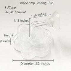 JZMYXA feeding dish with suction cup keeps the feeder stable during tank activity