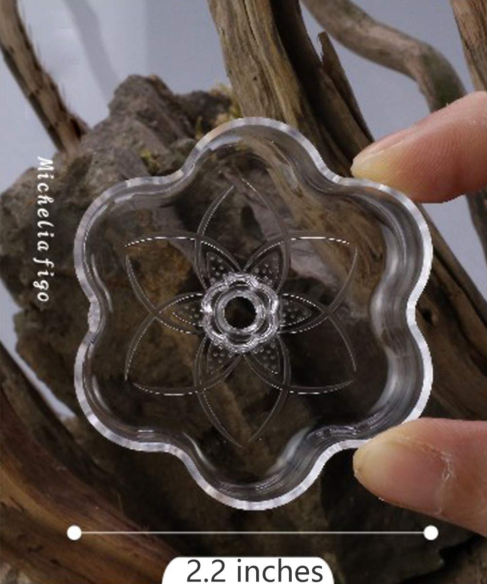 JZMYXA magnolia-shaped dish in tank enhances aesthetics while feeding