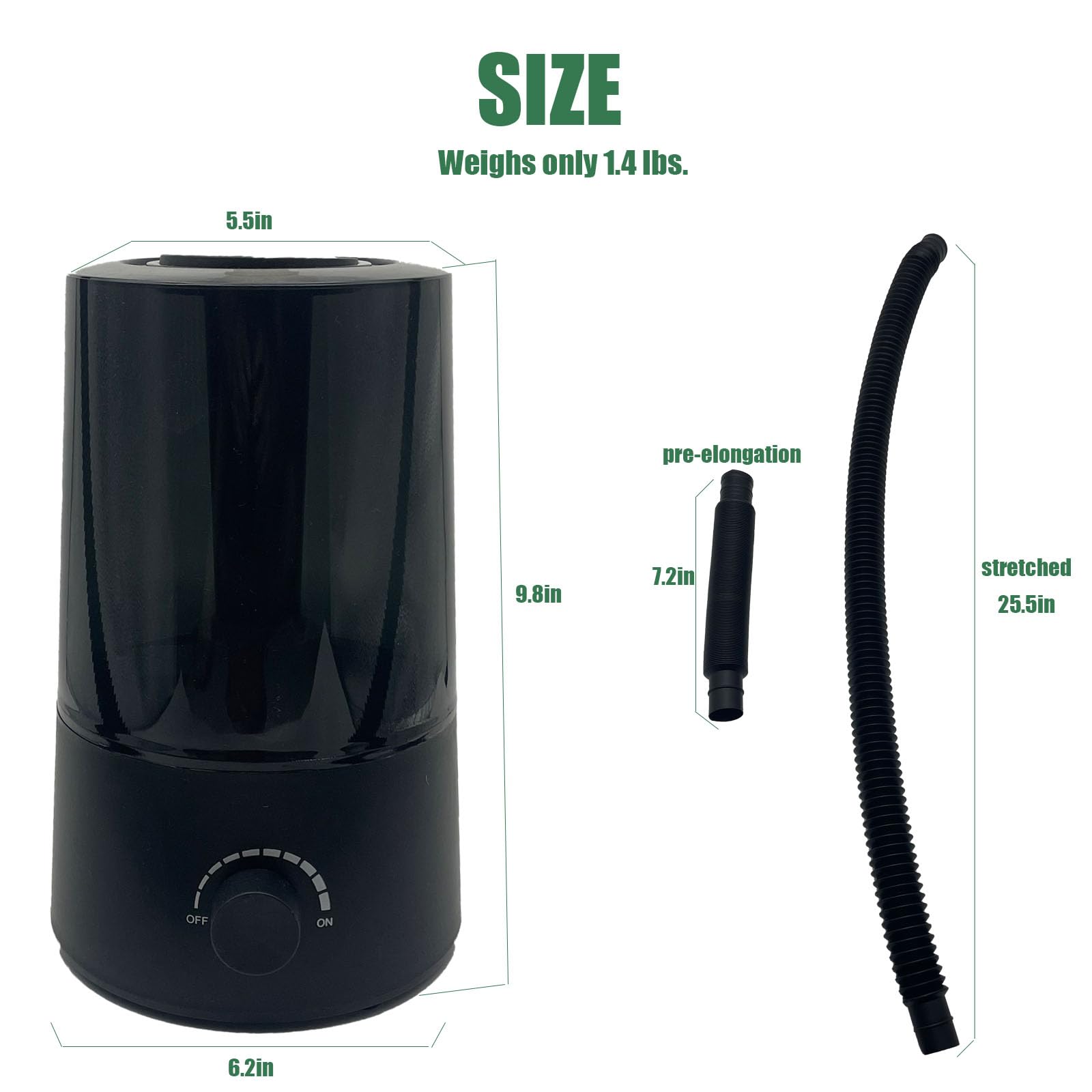 JZNCHP reptile humidifier auto shut-off protects device when water is low.