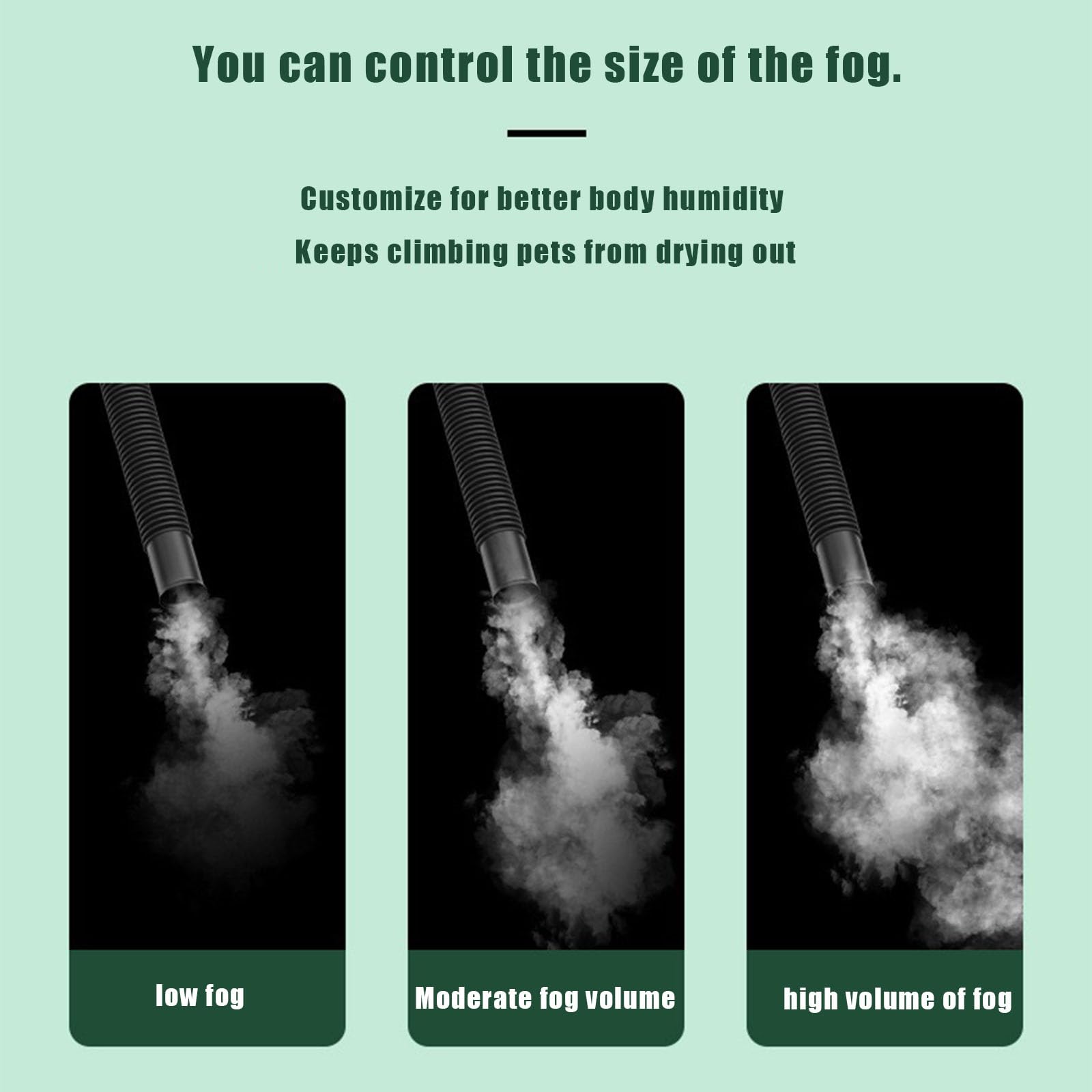 JZNCHP reptile humidifier suction cups allow tool-free mounting.