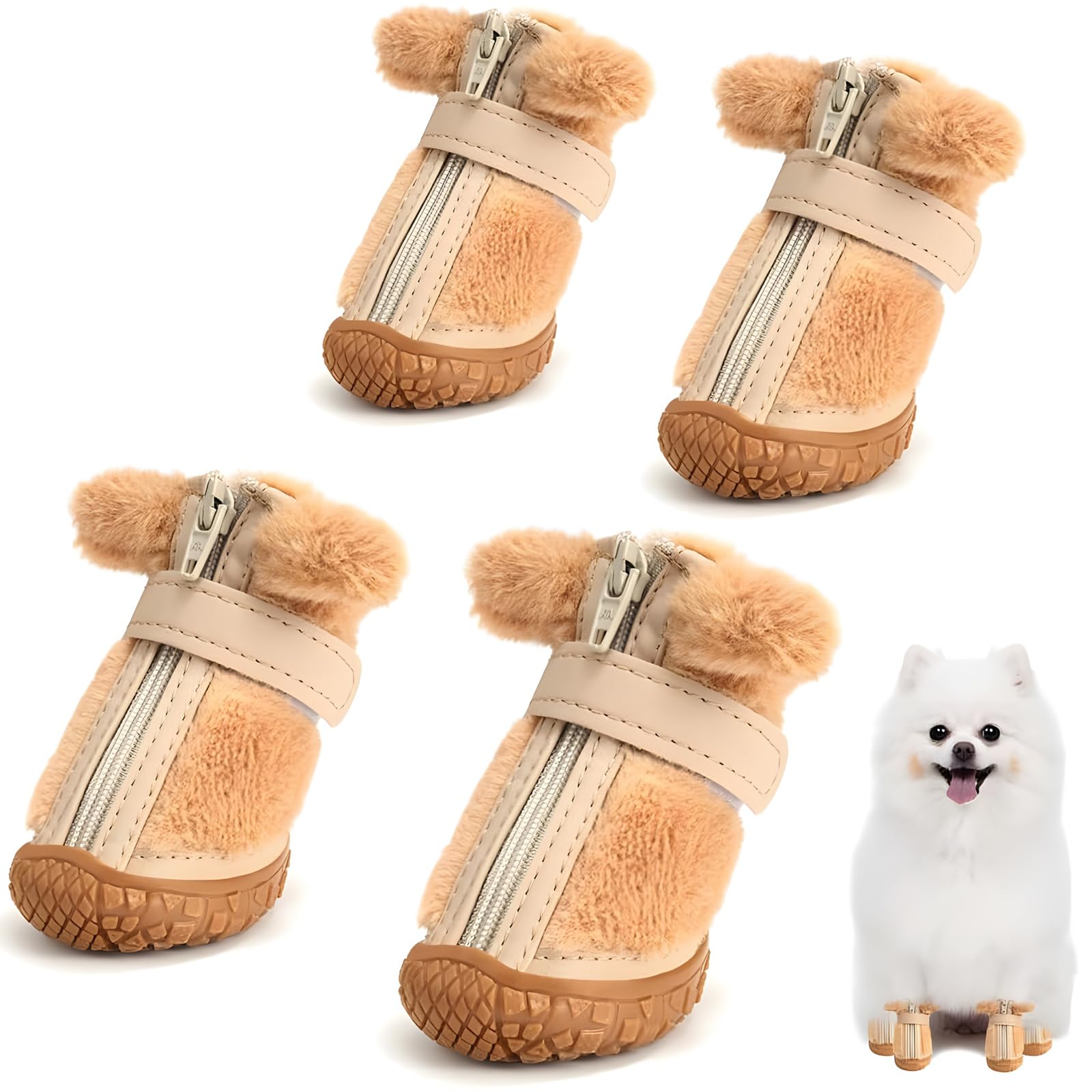 JZXOIVA dog shoes size 1 front view offering paw protection during outdoor walks.
