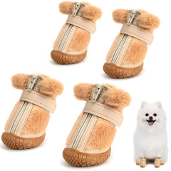 JZXOIVA dog shoes size 1 front view offering paw protection during outdoor walks.