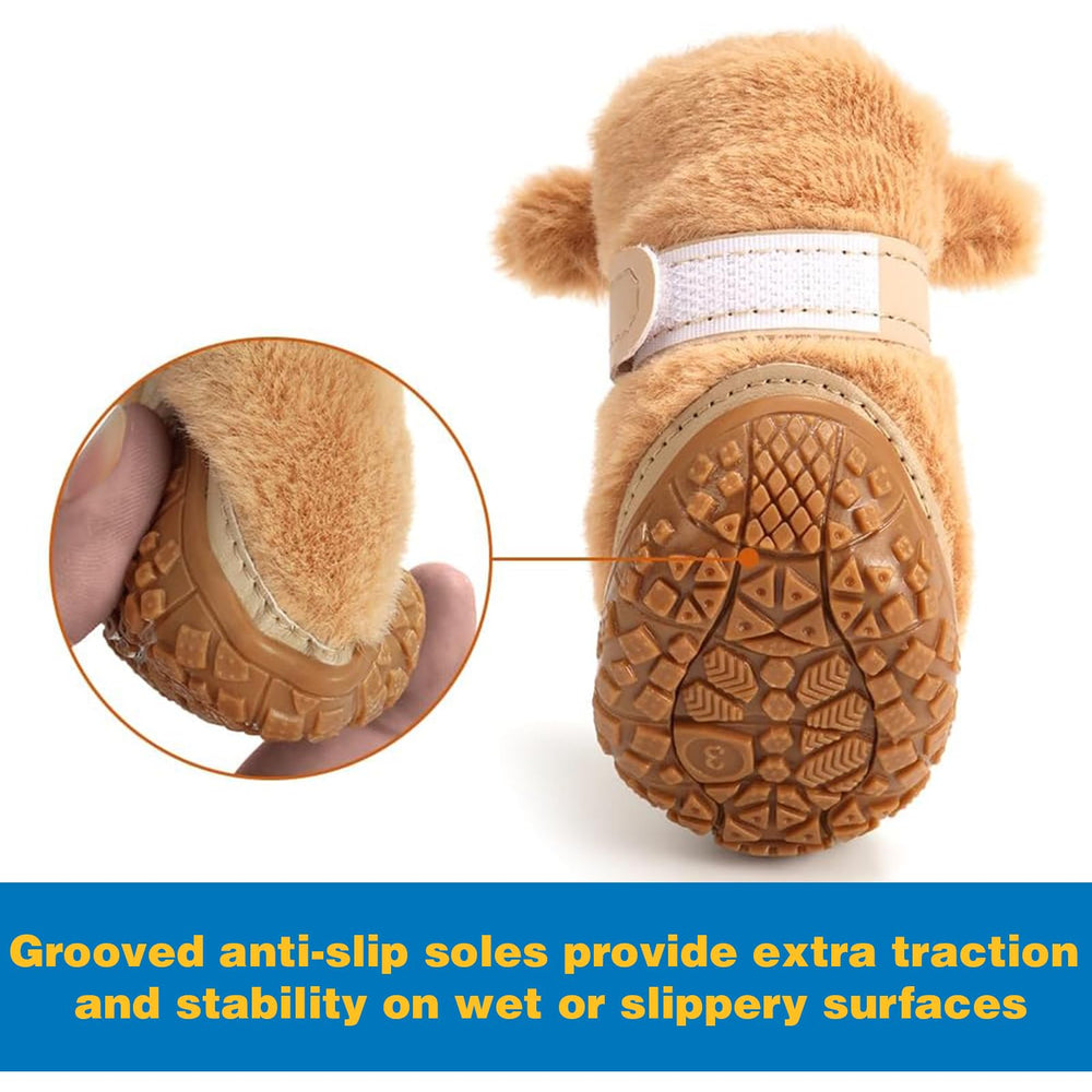 JZXOIVA dog shoes size 1 packaging shows easy fit and quick use.