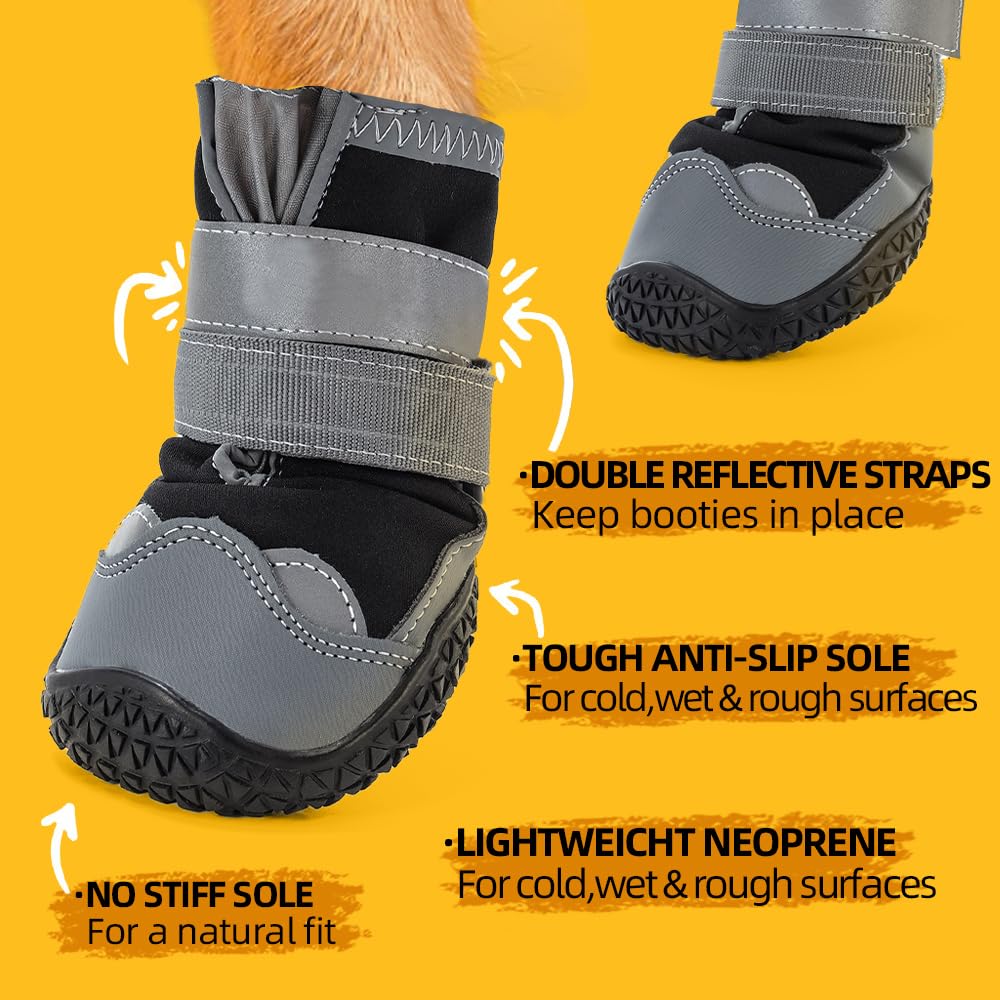 JZXOIVA anti-slip dog shoe providing stable grip on surfaces