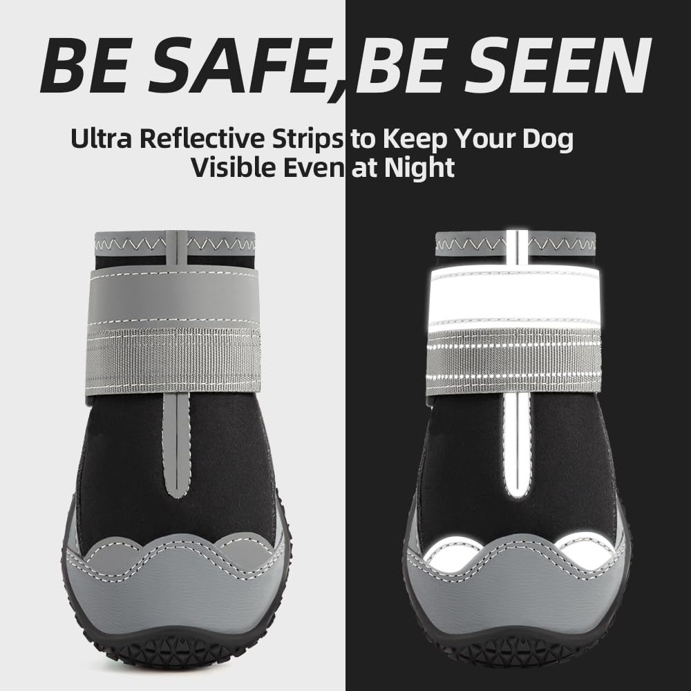 JZXOIVA dog booties shield paws on hot pavement and hikes