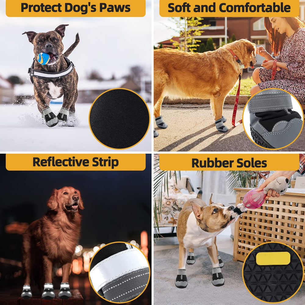 JZXOIVA waterproof dog shoes resist rain and puddles
