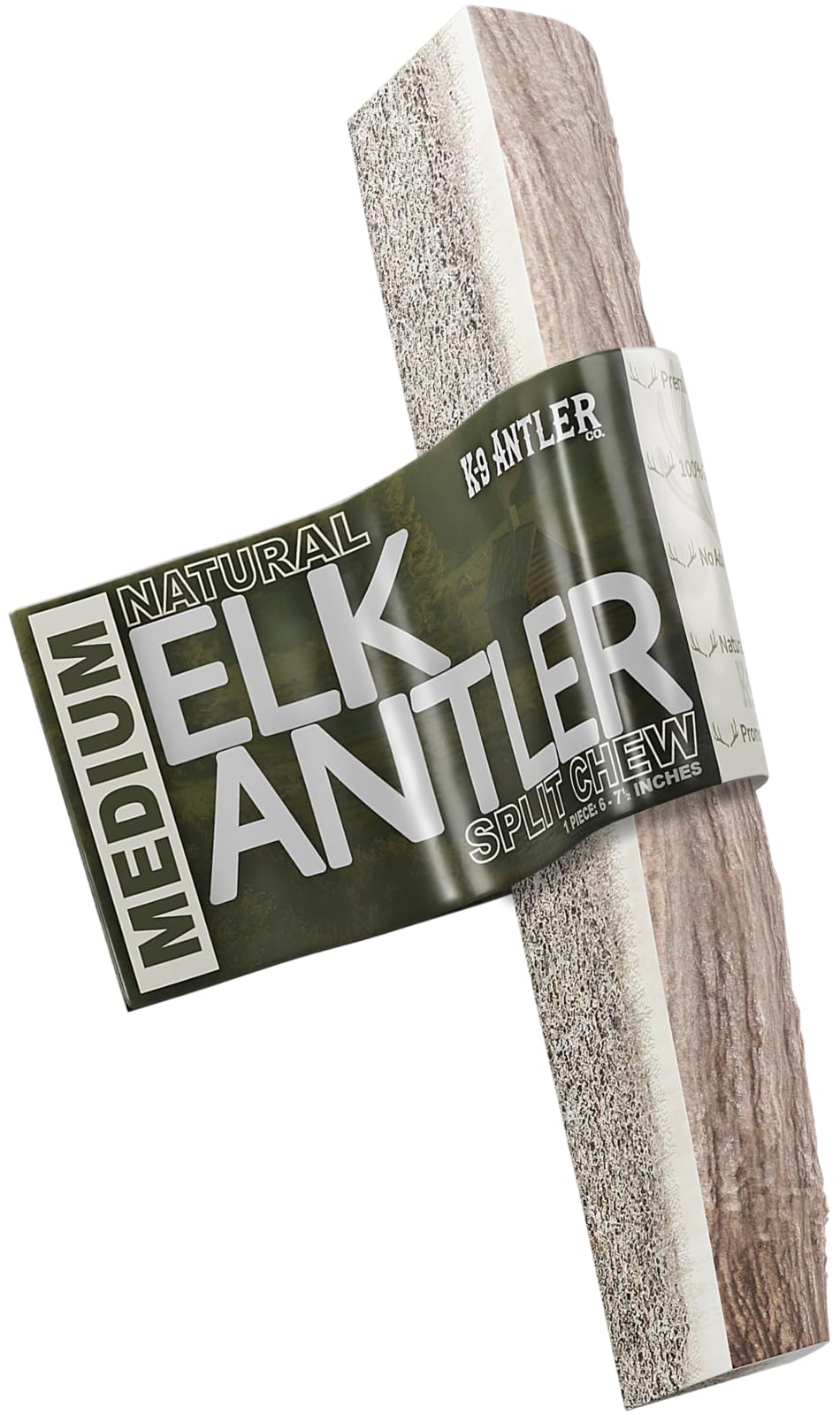 K-9 Antler Co elk-antler medium-split dog chew offers long-lasting natural entertainment.
