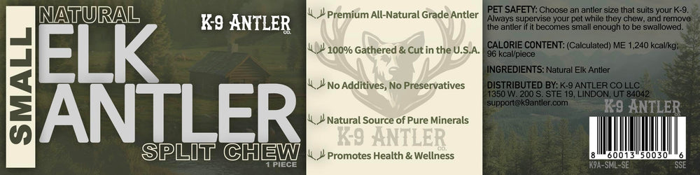 K-9 Antler Co long-lasting elk chew for small dogs' daily enrichment