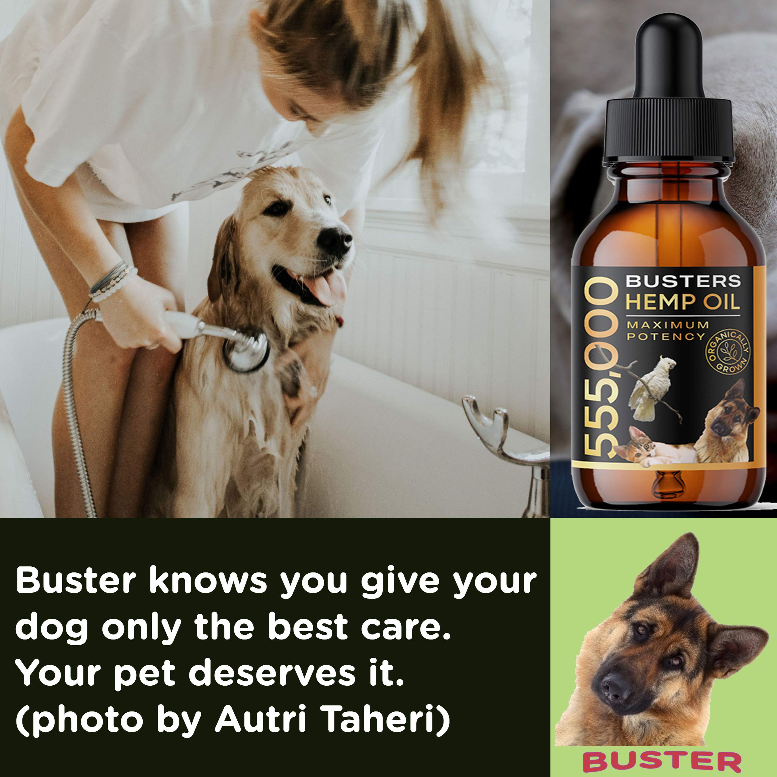 K2xLabs Buster calming drops for anxious dogs and steady energy.