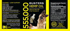 K2xLabs Buster's hemp oil drops pour for easy daily administration and quick absorption.