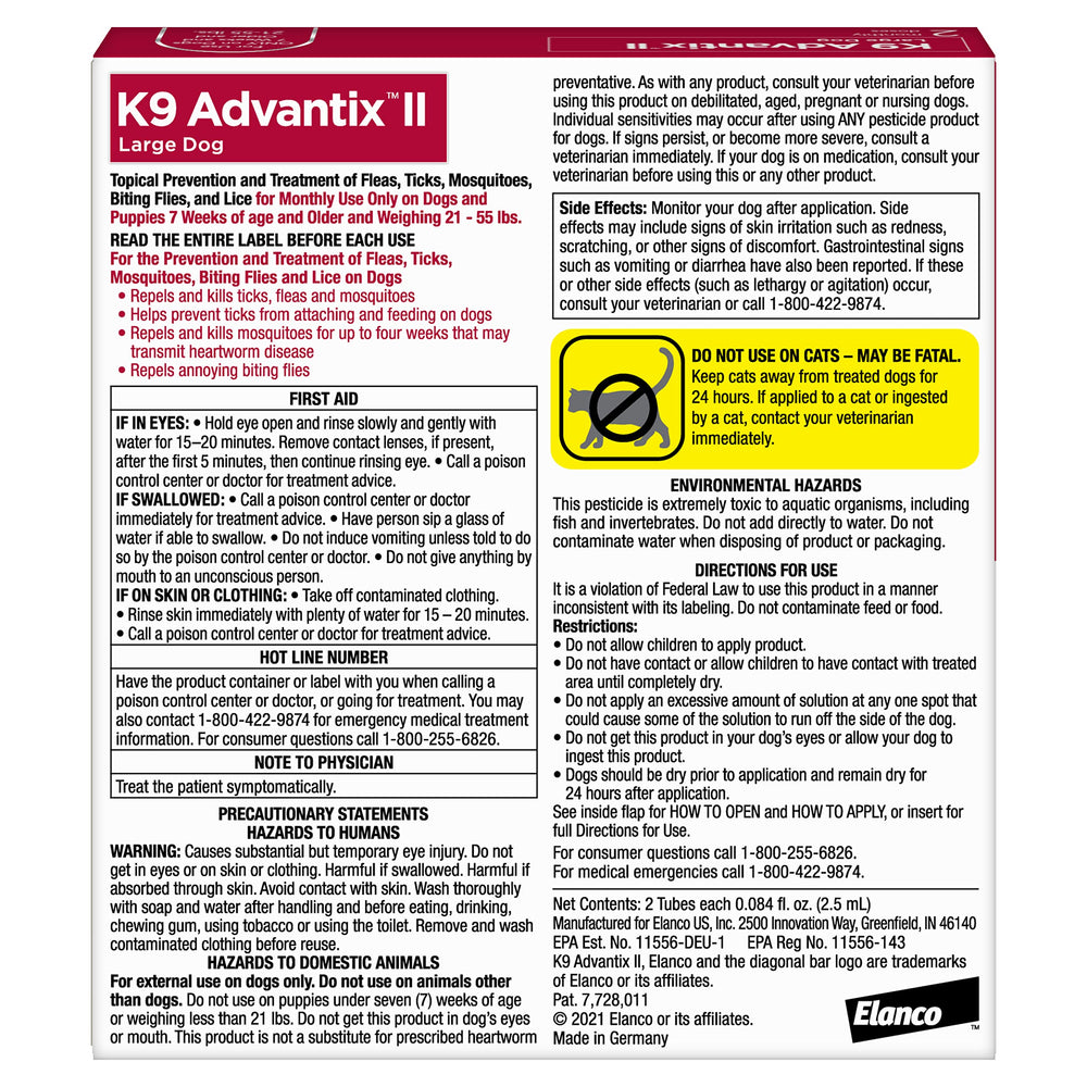 K9 Advantix II Large Dog applying topical treatment on back for easy use.