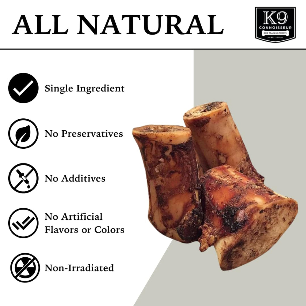 K9 Connoisseur durable chew bones close-up — real marrow for satisfying cravings.