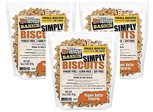 K9 Granola Factory Simply Biscuits Peanut Butter small bag for training rewards supporting healthy teeth