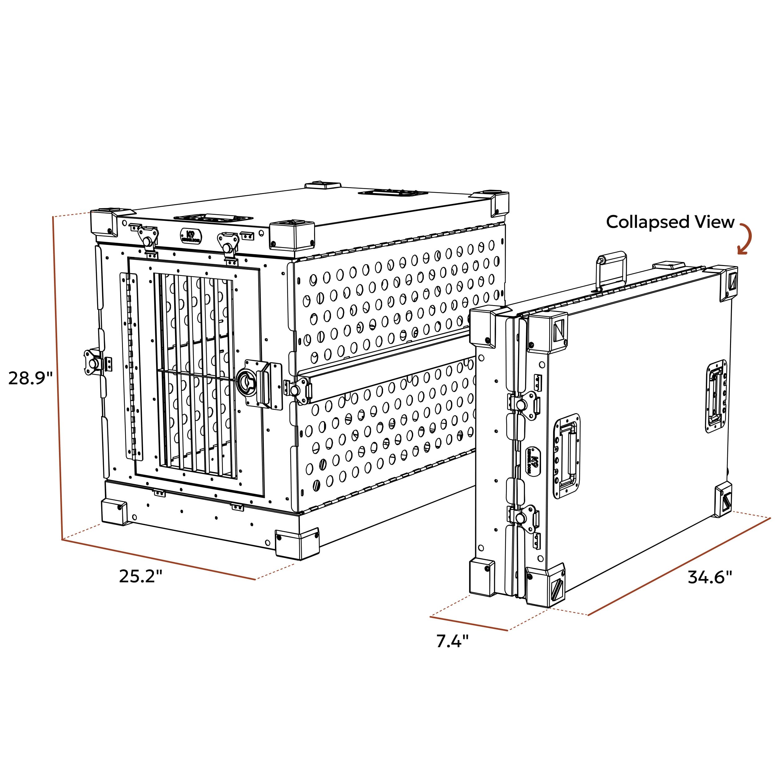 K9 Kennel Boss heavy-duty crate white portable transport for travel