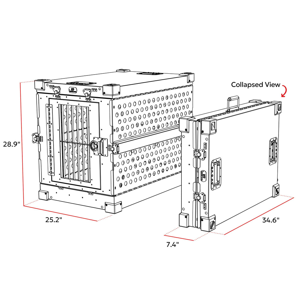 K9 Kennel Boss heavy-duty crate white portable transport for travel
