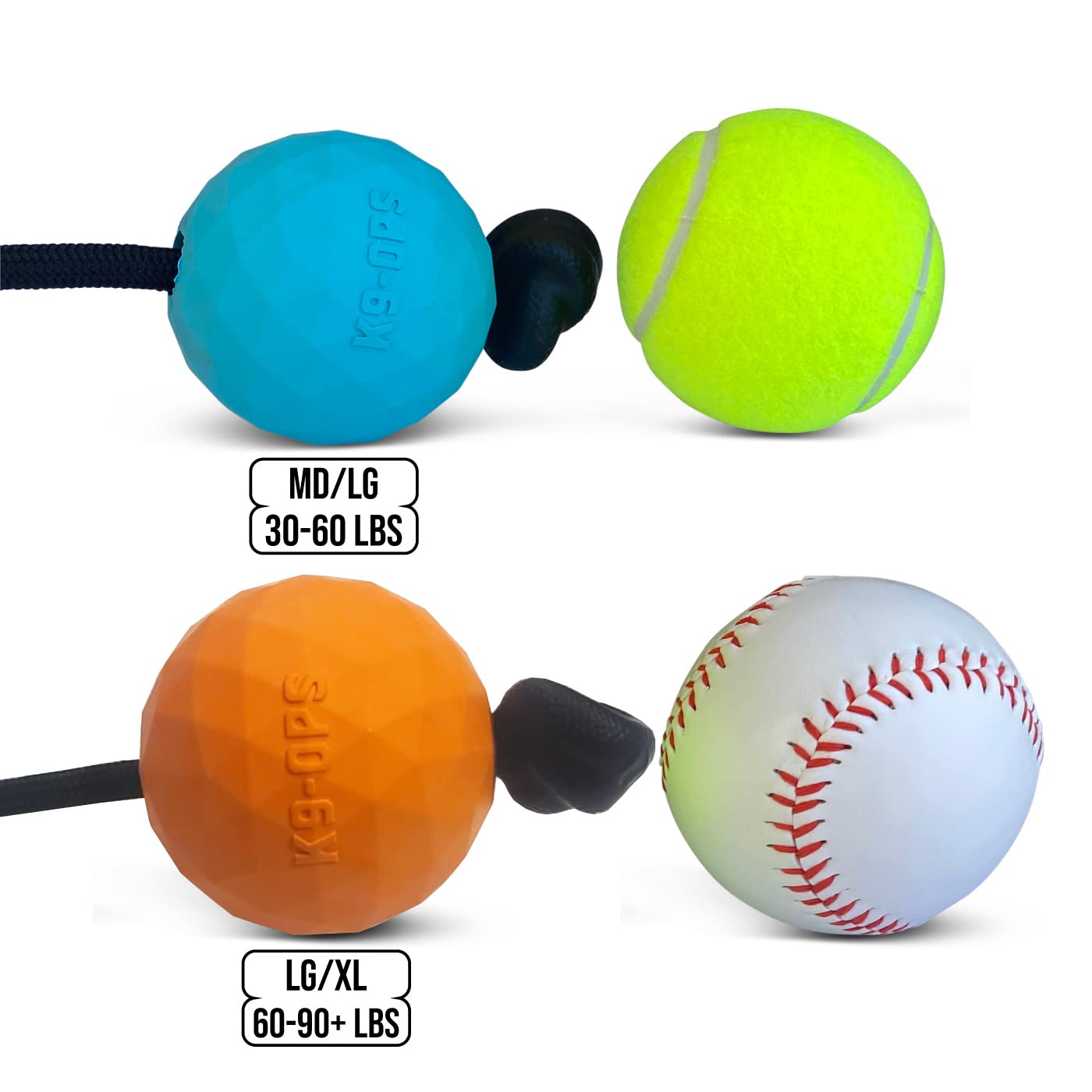 K9 Ops Moki Tug dog running with ball demonstrates engaging play.