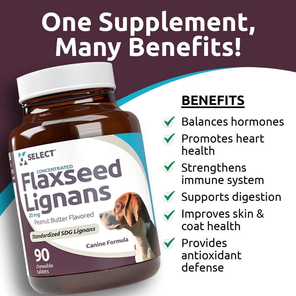 K9 Select coat-skin-nourishment flaxseed promotes skin and coat vitality
