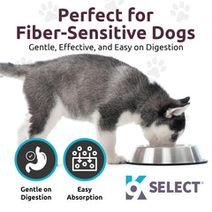 K9 Select digestive-balance illustration indicating comfortable digestion.