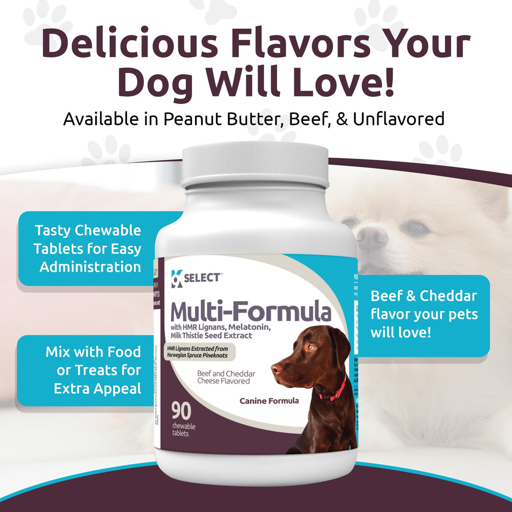 K9 Select Multi-Formula label nutrition facts: clear ingredients for confident daily feeding.