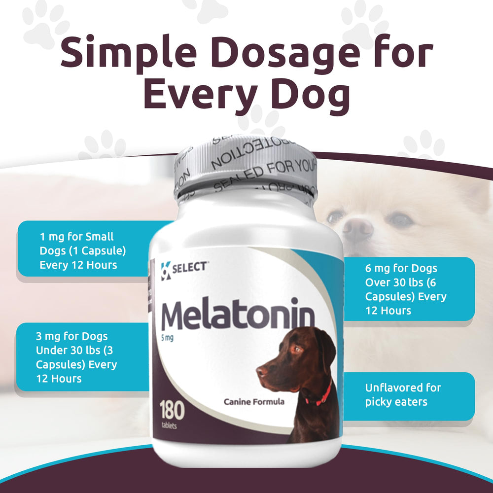 K9 Select packaging indicates trusted vet-approved calming solution for large breeds.