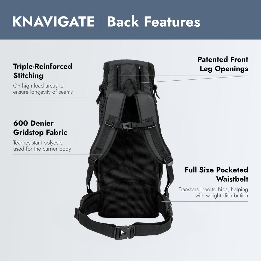 K9 Sport Sack Knavigate storage pockets and water bottle holders for travel.