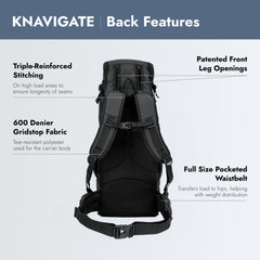 K9 Sport Sack Knavigate storage pockets and water bottle holders for travel.