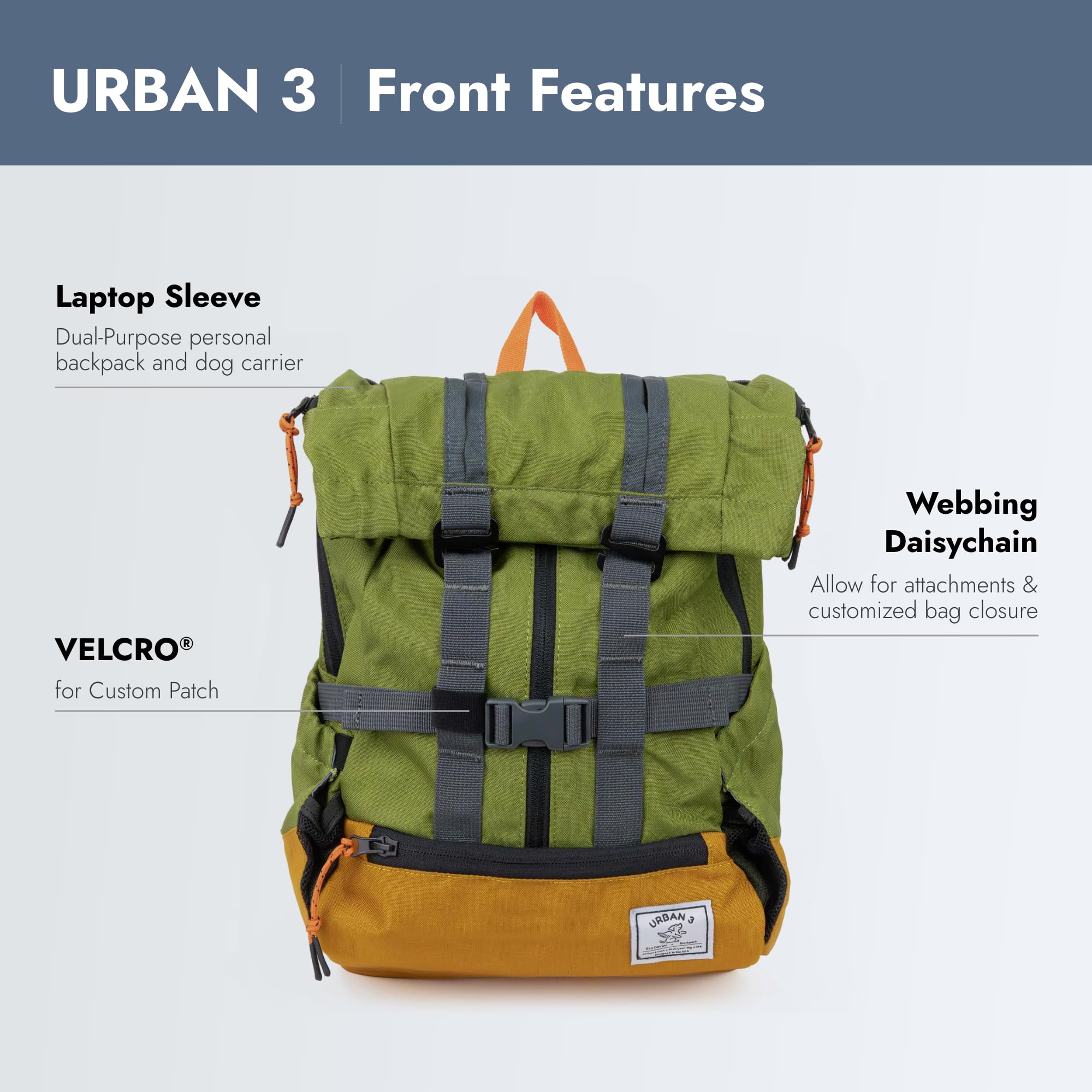 K9 Sport Sack Urban 3 Small Leafy dog carrier mode—transform in seconds for on-the-go adventures.