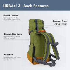 K9 Sport Sack Urban 3 Medium Leafy laptop-sleeve emphasizes everyday use for work commutes.