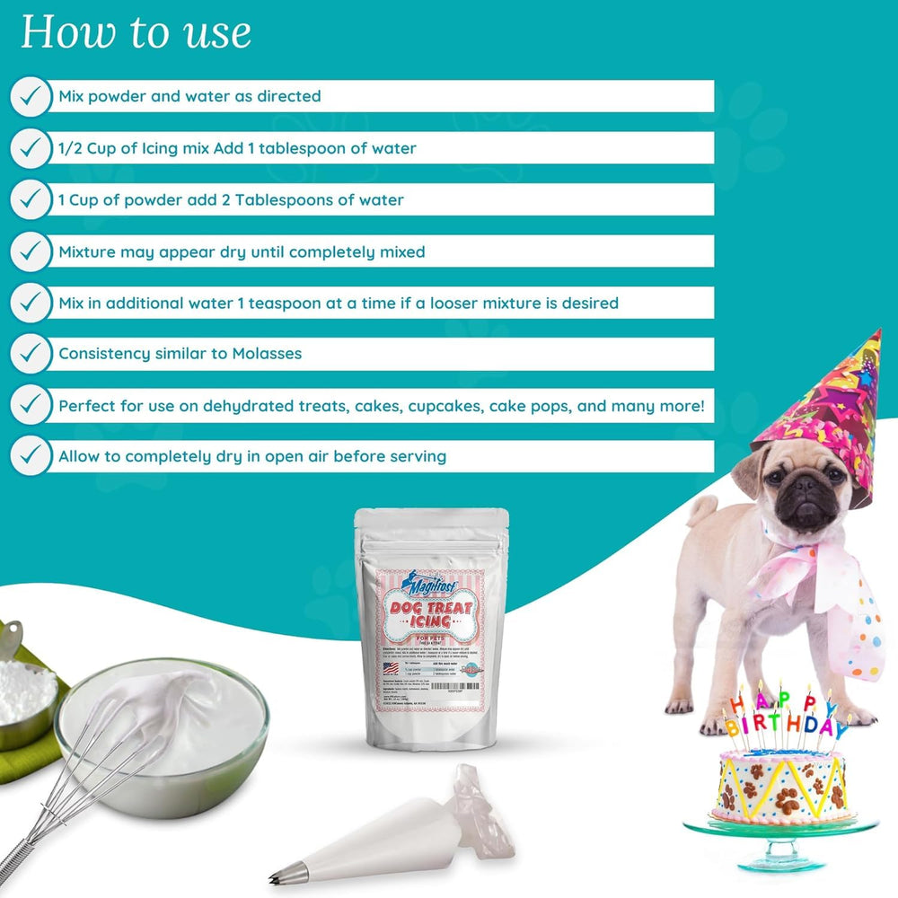 K9Cakery Magifrost gluten-free label signals dog-safe, allergy-conscious icing.