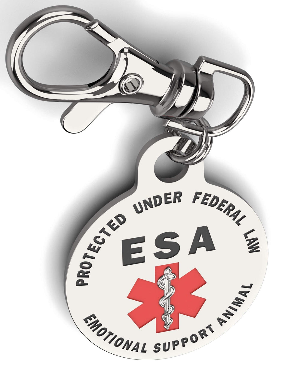 K9 King ESA tag improves visibility on a service or therapy animal.
