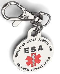 K9 King ESA tag improves visibility on a service or therapy animal.