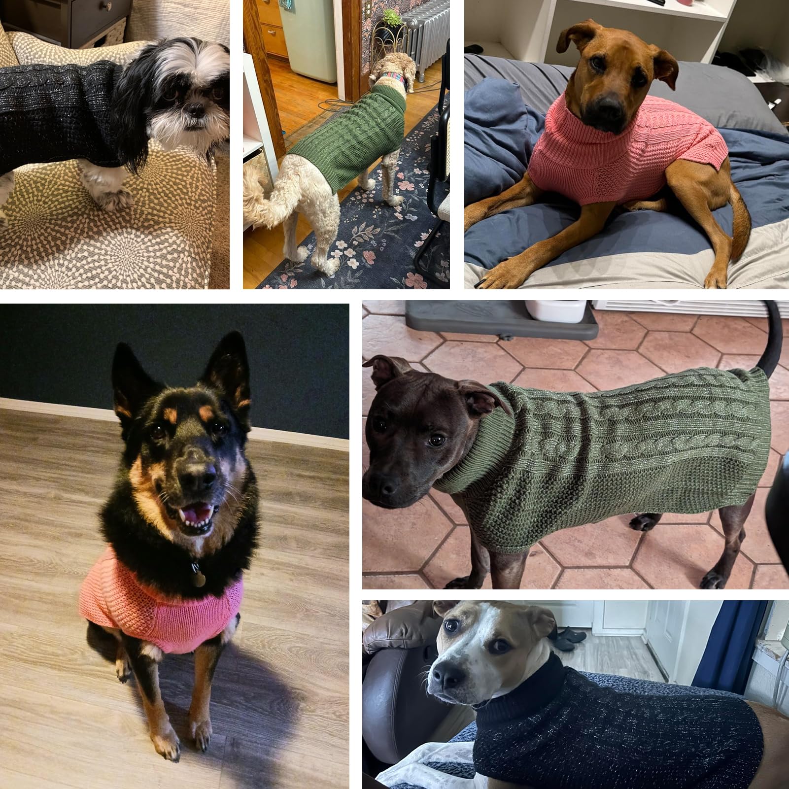 K9meme medium dog sweater color variants match outfits for holidays.