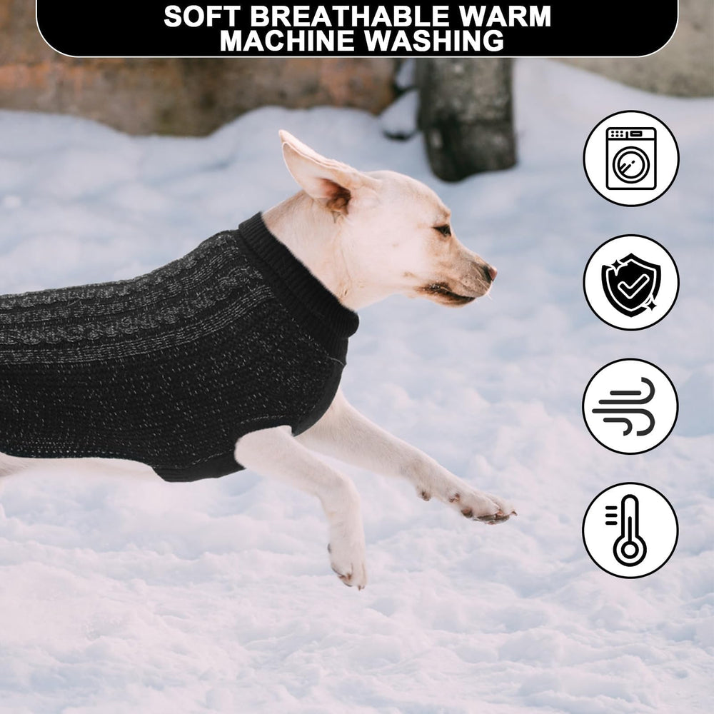 K9meme medium dog sweater pullover design enables quick on/off.