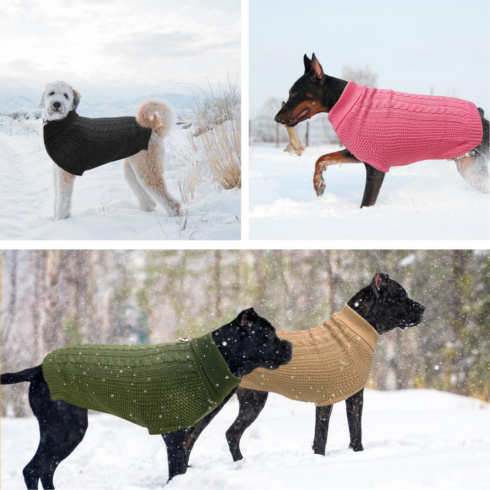 K9meme medium dog sweater stretch knit supports comfortable movement.