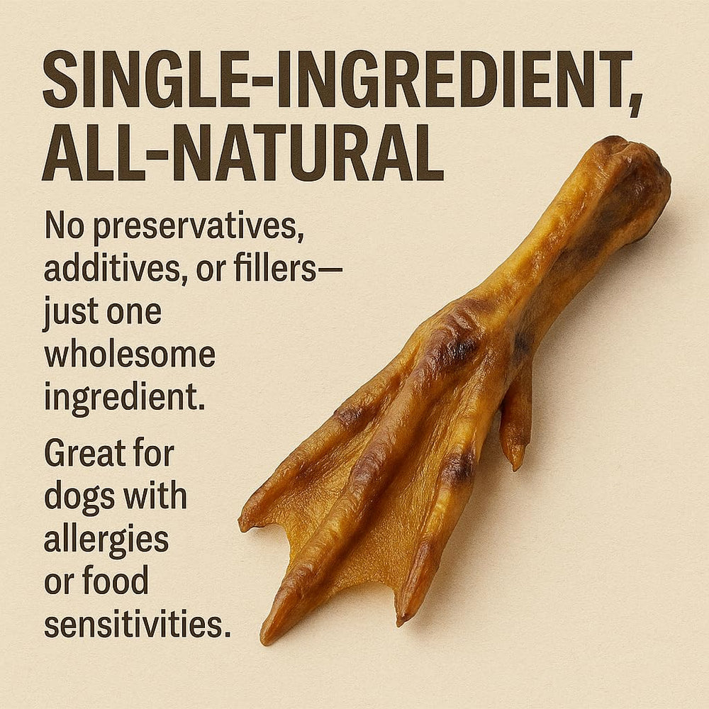 K9warehouse duck feet for large breeds — image shows a long-lasting, satisfying chew.