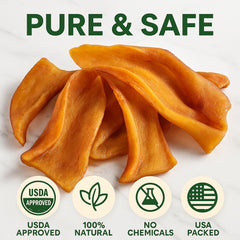 K9warehouse pig ears no-rawhide dog chews—healthier alternative for chewers.