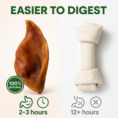 K9warehouse pig ears thick-cut 1lb bag—long-lasting chew for all dogs.