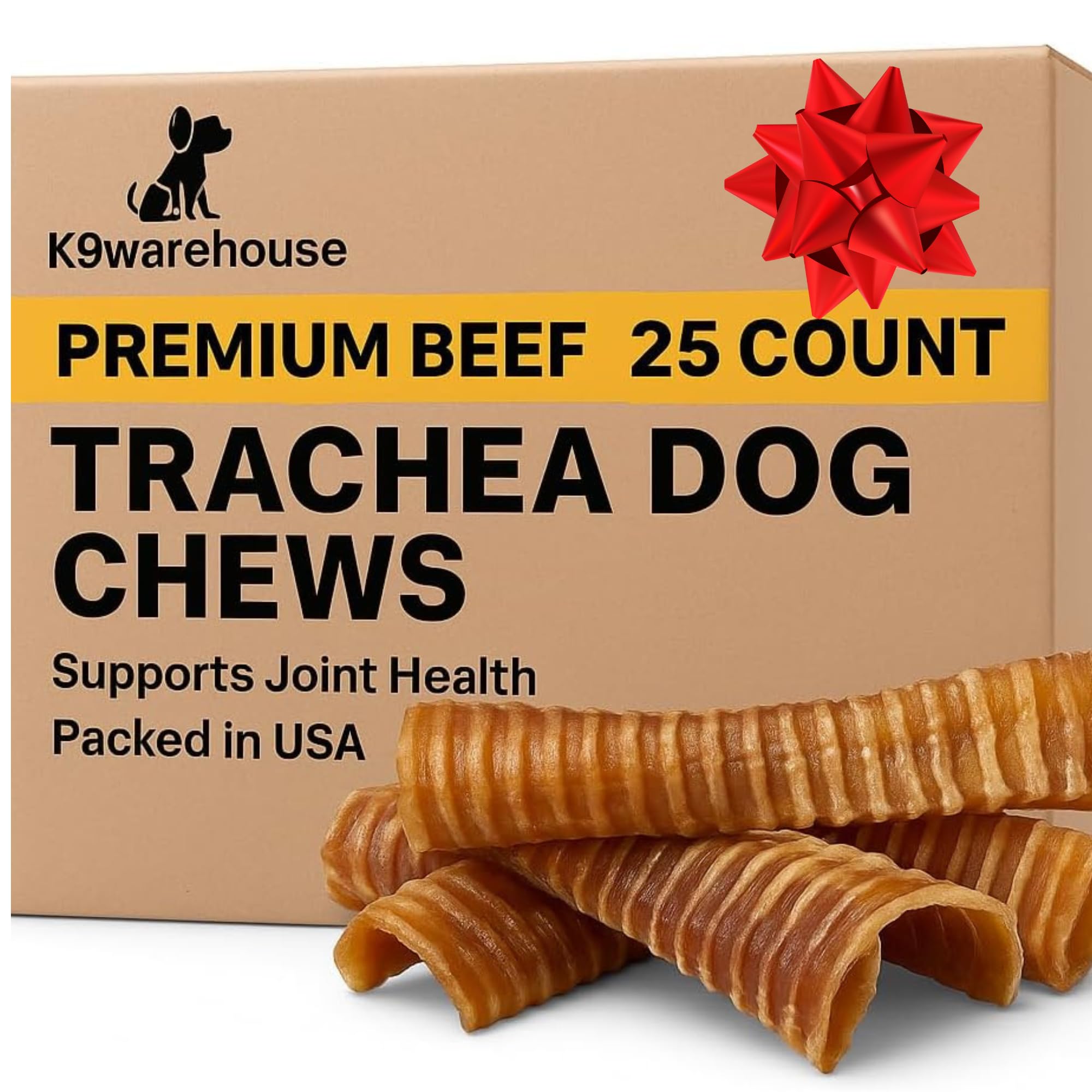 K9warehouse Trachea Dog Chews packaging shows freshness and convenience