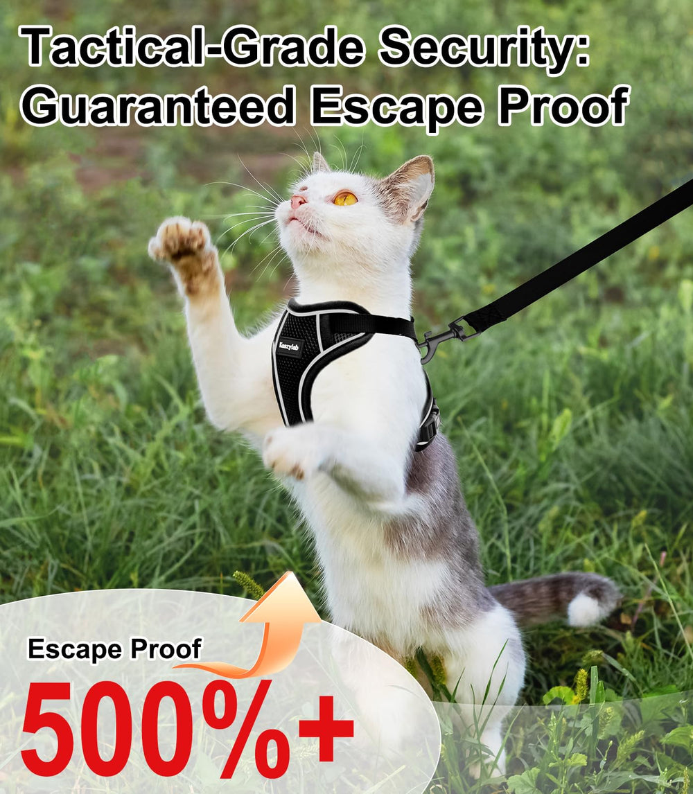 Kaazylab cat harness XS-S-M adjustable fit demonstration for all feline sizes