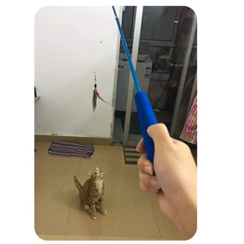 KABB retractable cat wand compact storage at 15 inches for easy tidying.