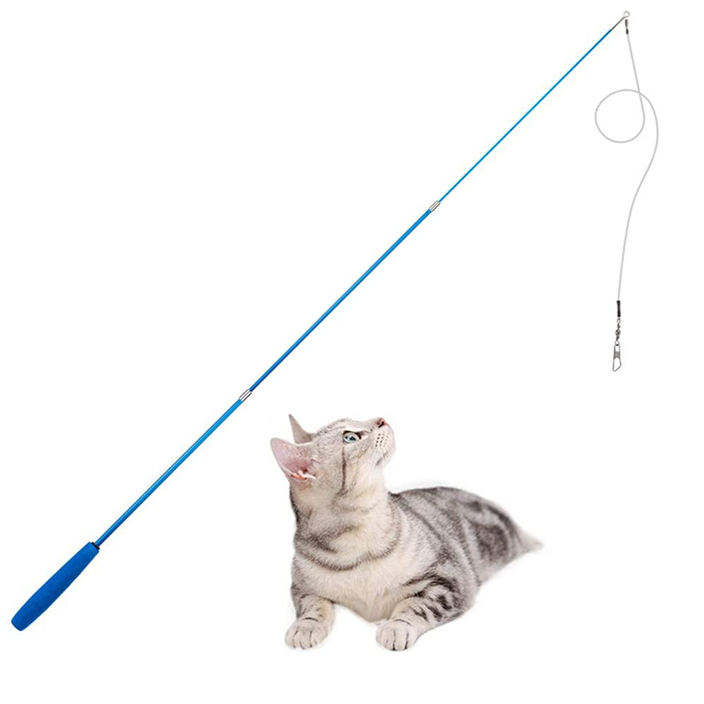 KABB retractable cat wand extended to 33 inches for wide, engaging play.