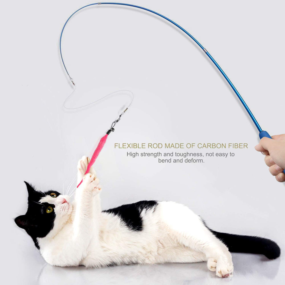 KABB retractable cat wand is lightweight and flexible for extended sessions.