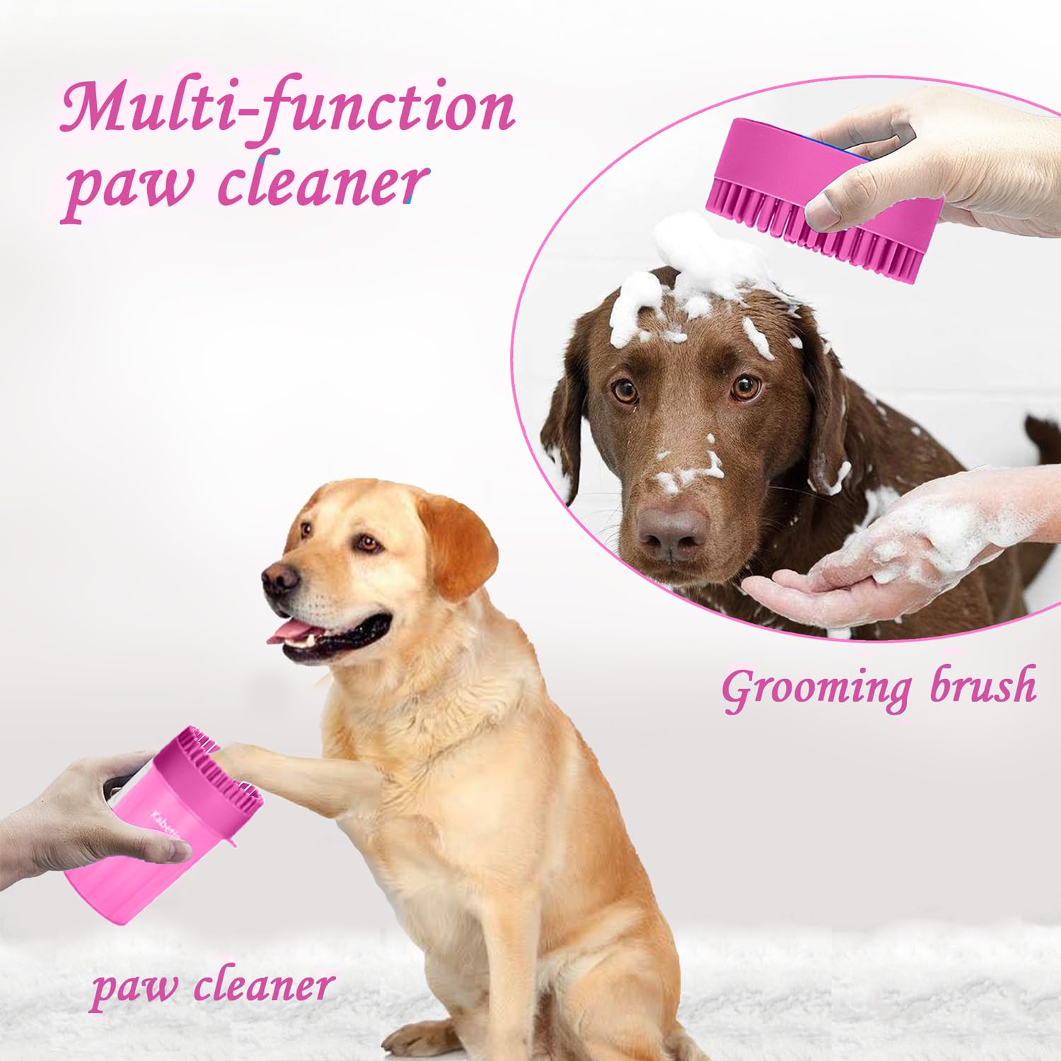 Kabetig paw cleaner portable design ideal for doorsteps and on-the-go