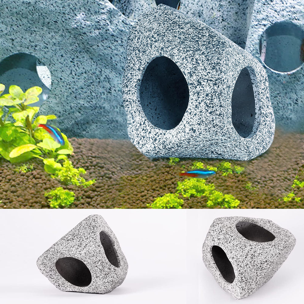 KABUDA aquarium stone hideaway – easy to clean, compatible with freshwater and saltwater.