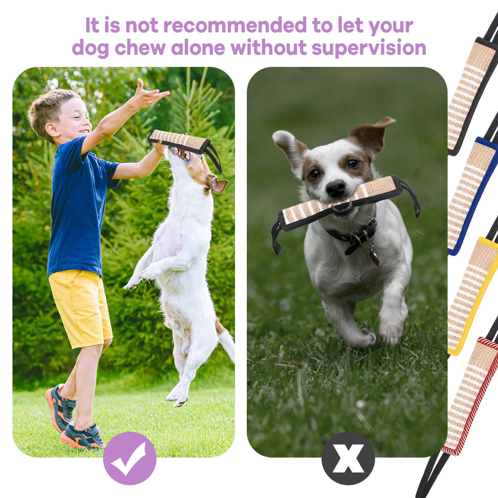 Kacctyen dog tug toy indoor/outdoor play demonstrates versatile use.