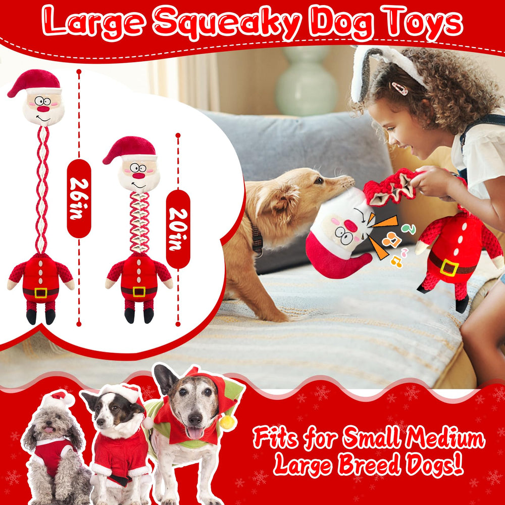 Kachewlulu Christmas squeaky plush — close-up of bright colors and soft fabric for cozy chews.