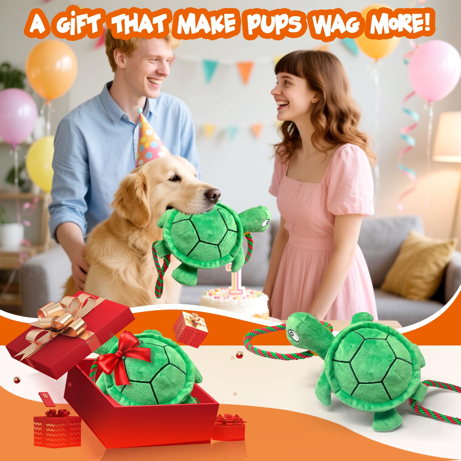 kachewlulu turtle dog toy for all sizes demonstrating versatile play