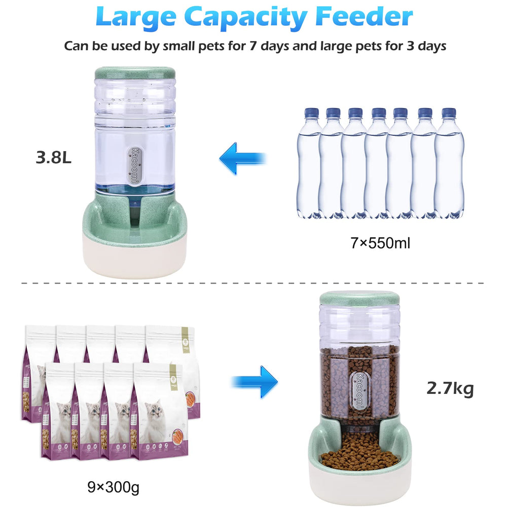 Kacoomi large-capacity 3.8L reservoir feeds pets for days.