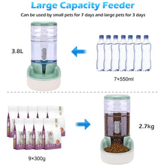 Kacoomi large-capacity 3.8L reservoir feeds pets for days.