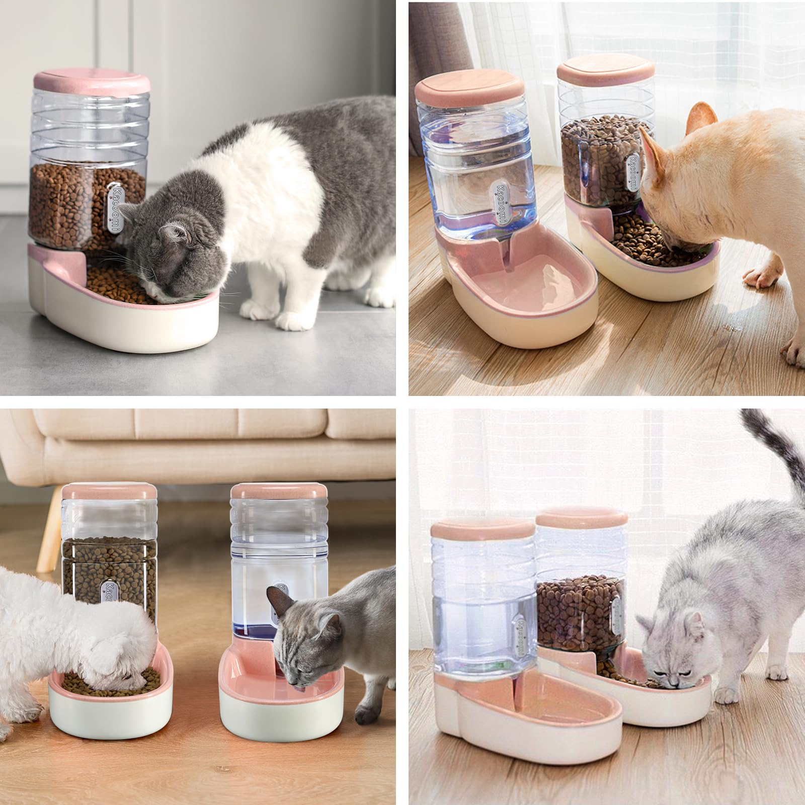 Kacoomi non-slip base keeps feeder stable on floors during pets' meals.